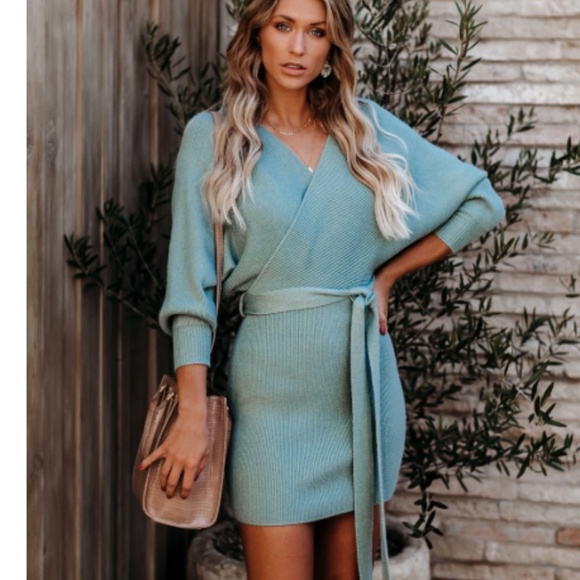 SELMA Drape Knit Dress - Picture 2 of 8